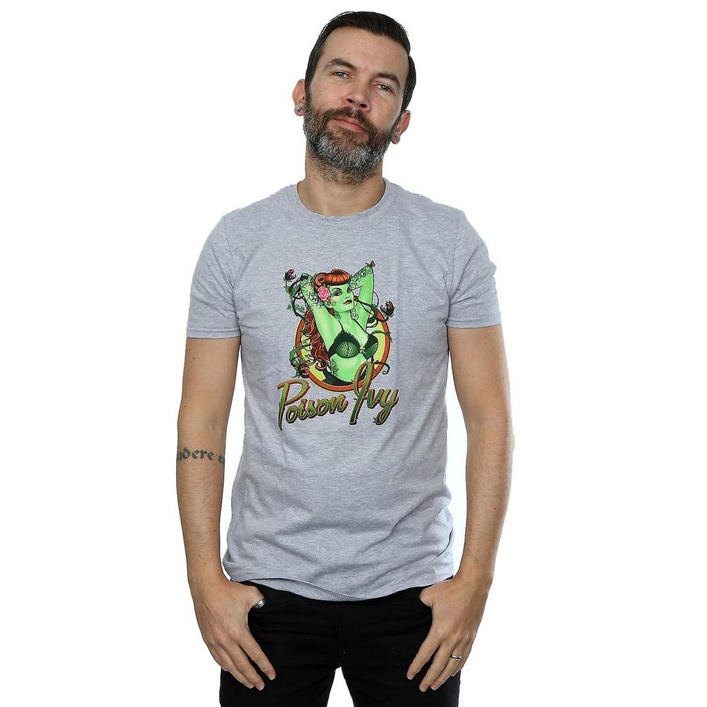 DC Bombshells Herren Poison Ivy Badge Heather T-Shirt