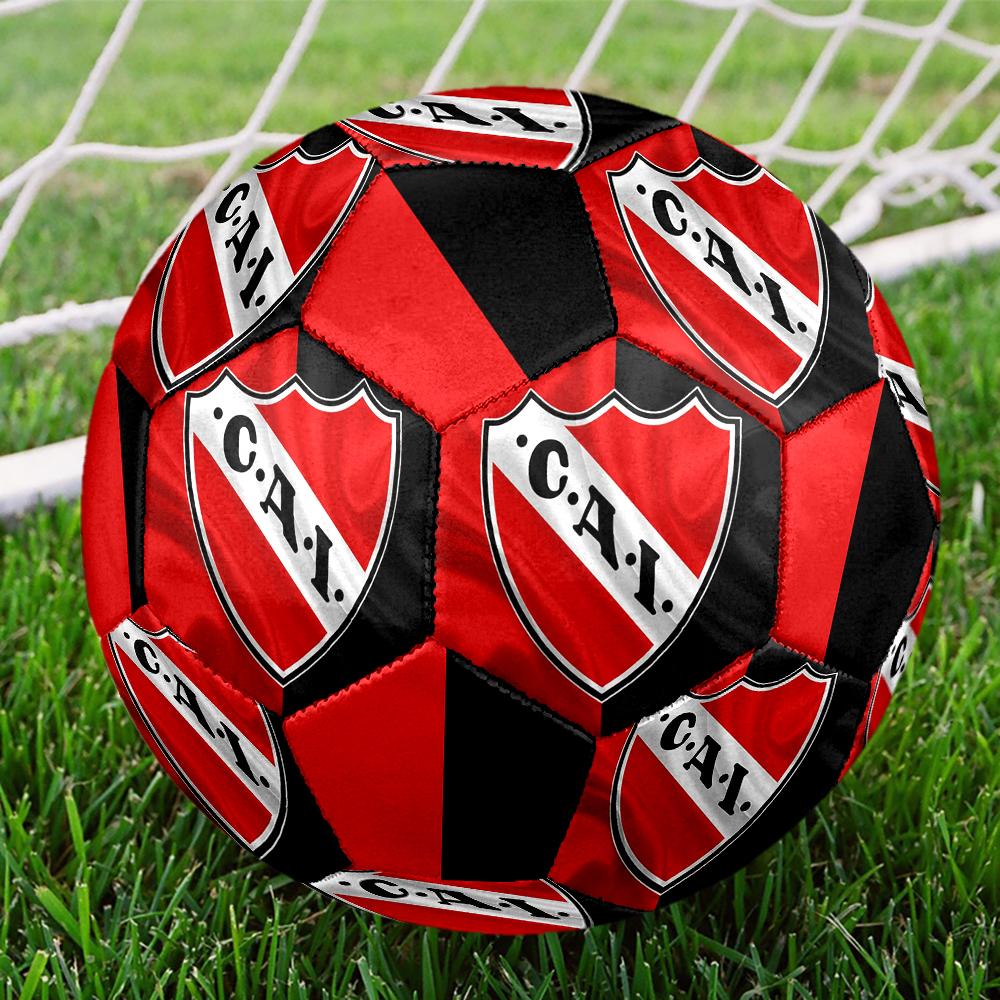 Club Atletico Independiente Soccer Ball, colorful, suitable for all ages, machine-stitched, PVC material, competition grade, durable and high bounce