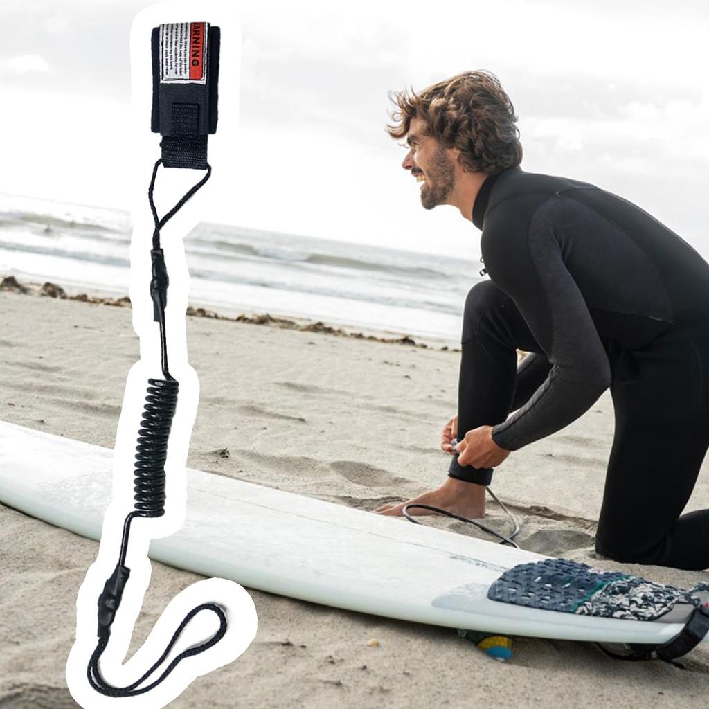 TPU Surfboard Leash Adjustable Safety SU P Spring Wrist Strap Stand-Up Paddle Board Leg Rope Floating Boards Surfing Accessories