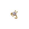 Zircon Bunny Rings for Women 2023 New Adjustable Ring Fashion Party Jewelry