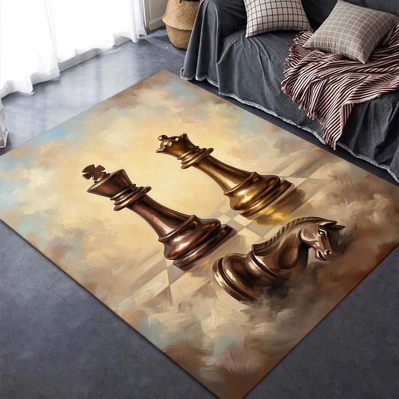 2025 New Chess piece Carpet Rug for Living Room Bedroom Home Sofa Decoration,Kids play Non-slip Floor Mat