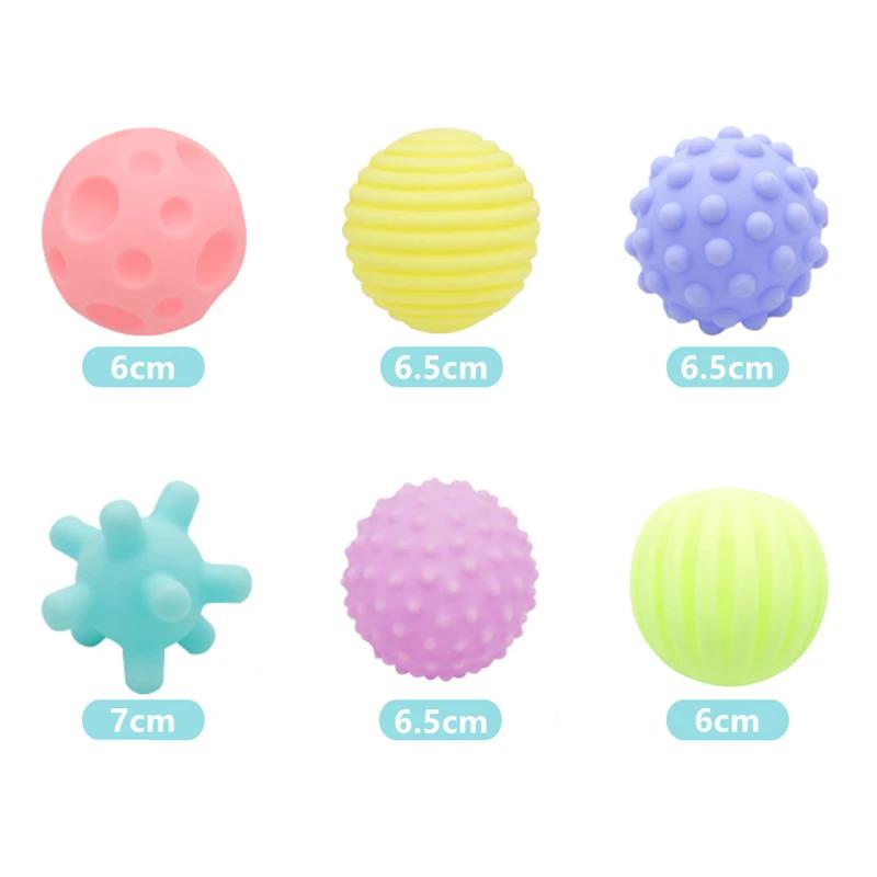Baby Toys Hands Touch Ball Sensory Toy Infant rattle Massage Kawaii Soft Ball Tactile Developing For Babies