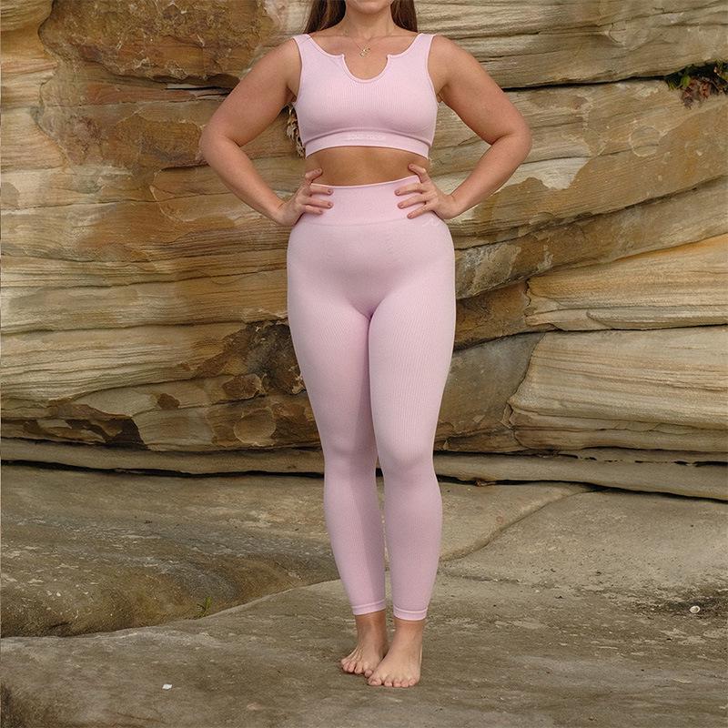Nahtlose einfarbige Yogahose - Bauchkontrolle, Hüftlift, lässige Outdoor-Leggings für Damen
