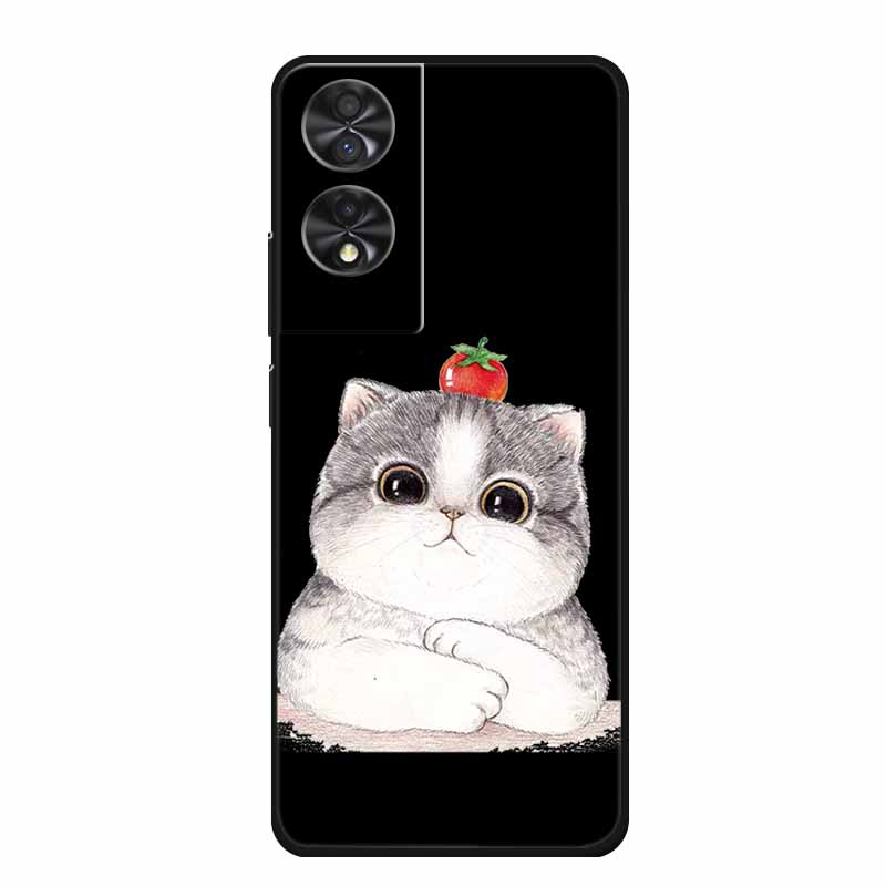 

Чорний силіконовий чохол для TCL 50 SE Чохол Coque М яка задня кришка для телефону TCL 40 NxtPaper 4G 505 50 50 XE 5G Чохол Funda Мультяшний кіт TCL 50 XE 5G