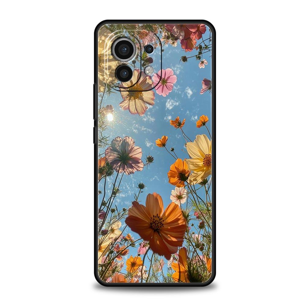 Summer Colorful Flower Phone Case For Xiaomi Mi 17 15T 15 14 14T 13T 12T Pro 12 13 Lite 5G 11T Poco X6 X7 X5 Pro Soft Cover