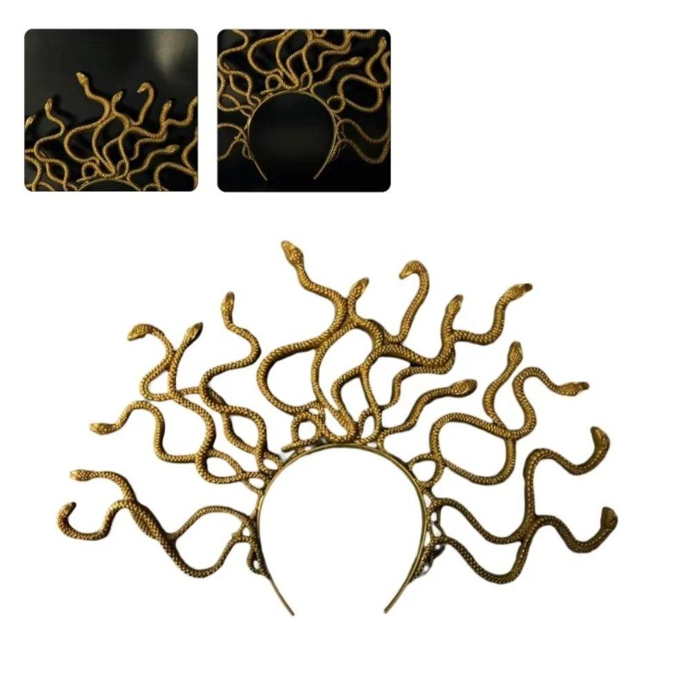 Horror Halloween Headband Realistic Cosplay Costume Prop New Snake Hair Hoop  Party Supplies