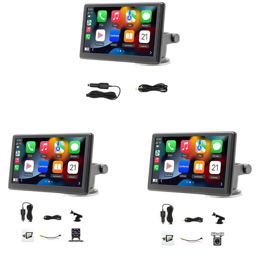 7 Inch Touch Screen Carplay Android Auto Multimedia Video Player Bluetooth-Compatible Car Stereo FM Navigation Reversing Camera