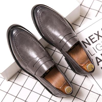 Fashion Spring and Autumn Men Black Shoes Dress Shoes Loafers Casual Leather for Fashion Trend Luxury Male British Style Slip On Shoes