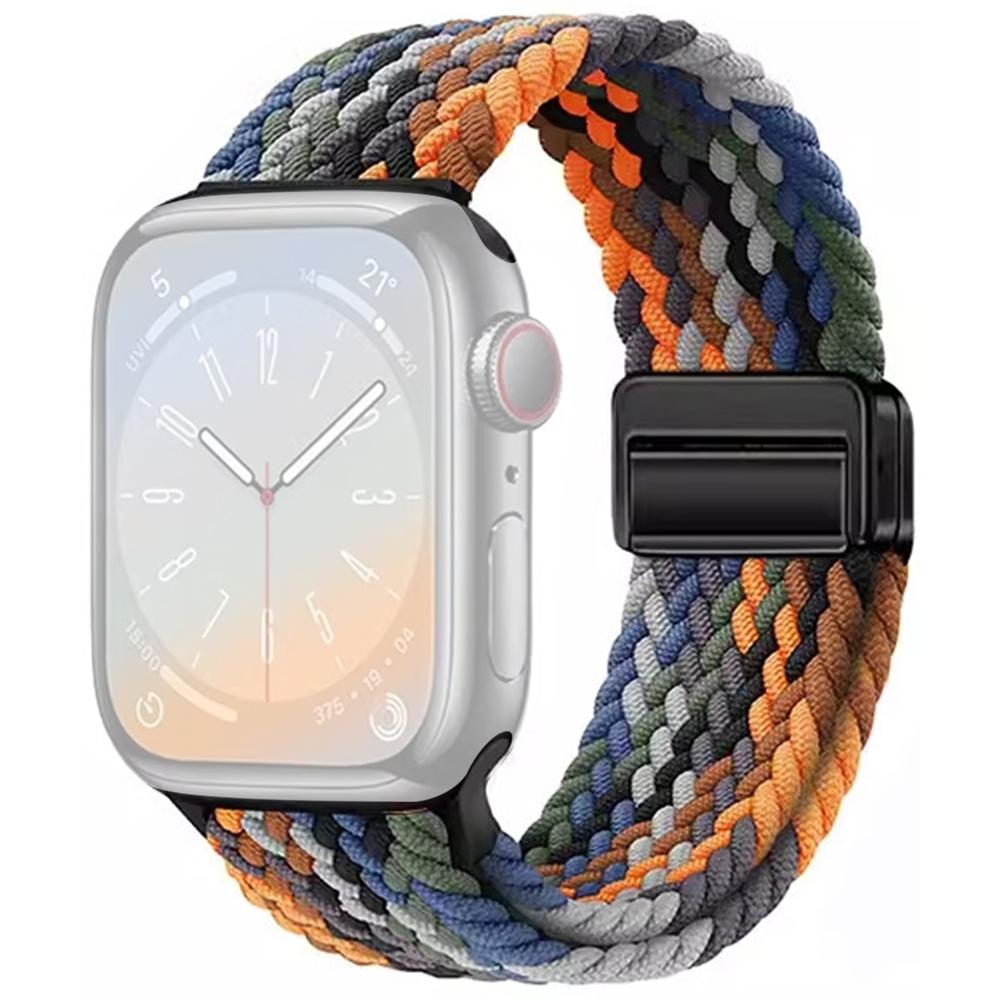 

Watch Band for Apple Watch Series 10 Ultra 9 8 7 SE 6 5 4 3 2 1 46mm 49mm 45mm 44mm 42mm Magnetic Buckle Braided Nylon Strap Camouflage Colorful