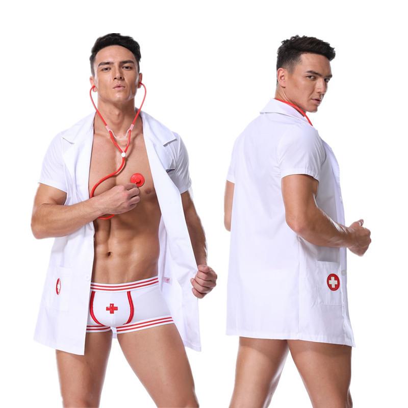 Sexy Male Underwear Men Erotic Uniforms Doctor Roleplay Porn Costumes Nightclub Outfit Husband Date Lingerie Exotic Set