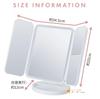 Cogit Magnifying Tabletop 2x 3x Adjustable 3 Lighting USB Rotating LED Mirror Mirror, & Magnification, Angle, Dimmable, Options, Powered, Three-Way