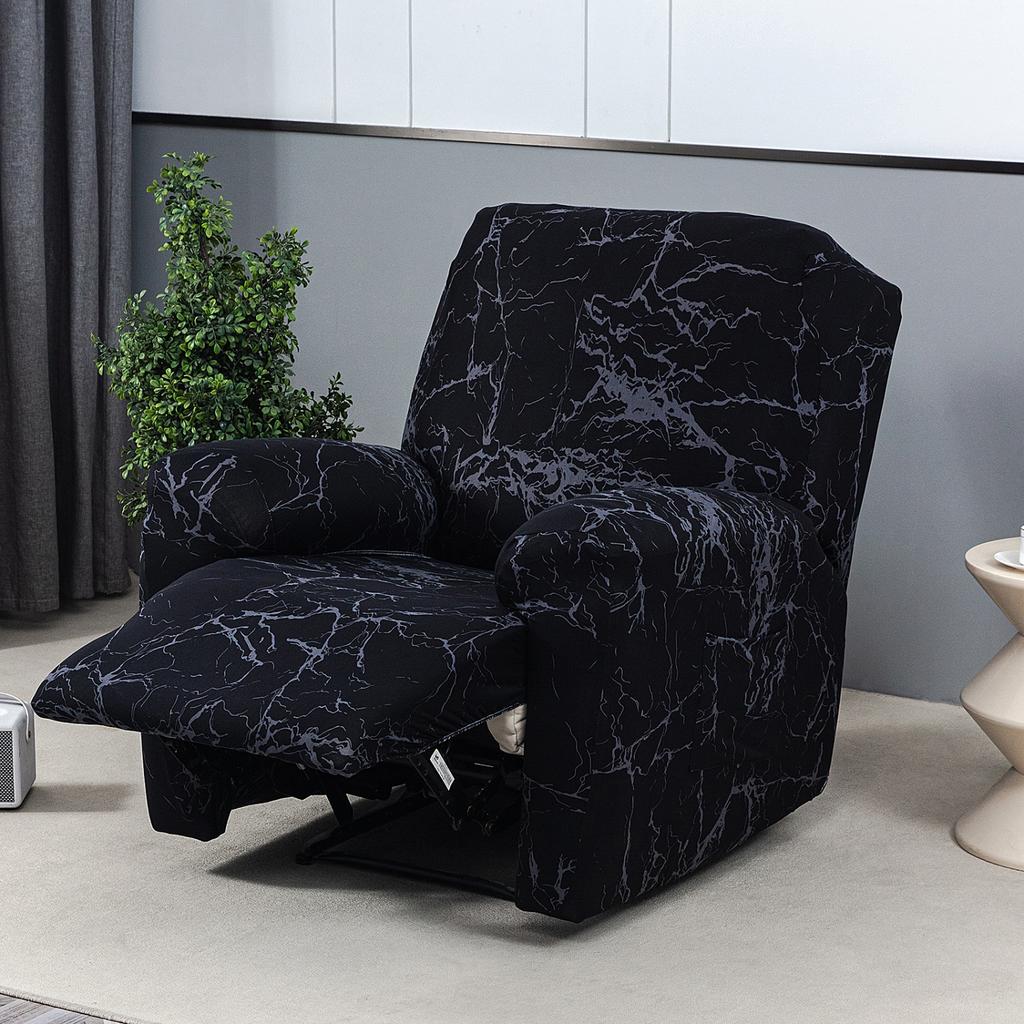 Stretch Recliner Chair Cover 4-Pieces Soft Recliner Chair Slipcover 1-Seater Sofa Couch Protector Home Decor Washable