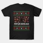 Ugly Christmas Sweater Ninja Bread Gingerbread Man Made in Australia T-Shirt 4XL
