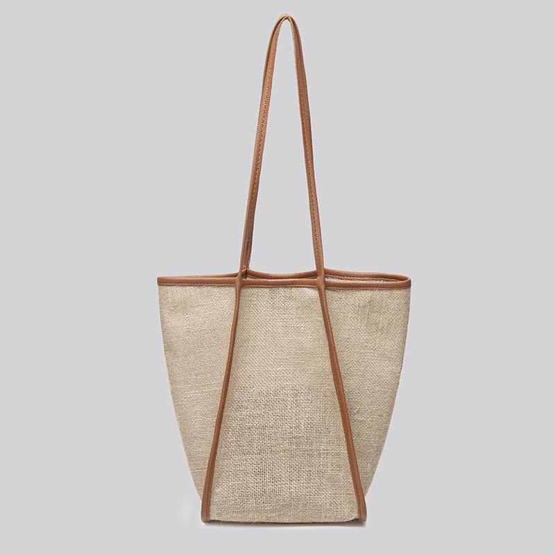 

Сумка большой вместимости зимняя новая плетеная из ротанга и травы, женская модная сумка для покупок через плечо, сумка-тоут