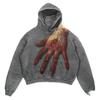 2025 Men's Autumn Palm Spider Print Trendy Versatile Fashion Hoodie