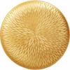 Set of 2 Golden Wooden Round Trays, Diameter 40 cm and 30 cm