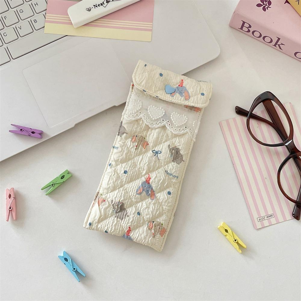 

Korean Style Cotton Glasses Storage Bag Lace Heart Lipstick Bag Fashion Cute Pencil Case Student Style8