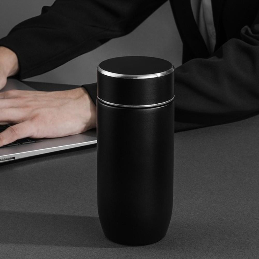 Portable Thermos Water Bottle with Tea Filter Tea Brewing Cup Fashionable Coffee Mug Travel