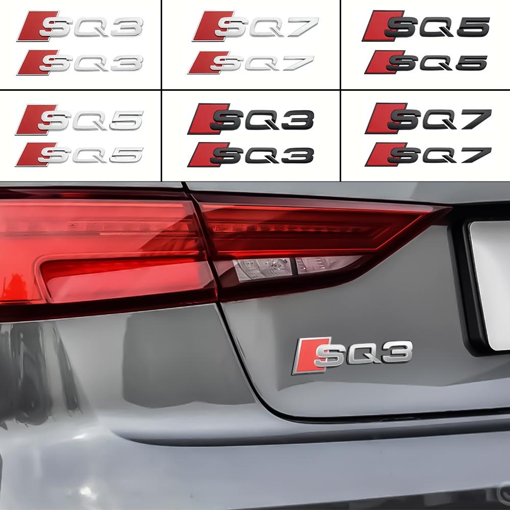 Nuovo Emblema 3D in ABS Adesivo Decorazione Lettere Decalcomanie per Bagagliaio Posteriore Carrozzeria Auto Per T SQ3 SQ5 SQ7 RSQ3 RSQ5 RSQ7 Accessori Auto