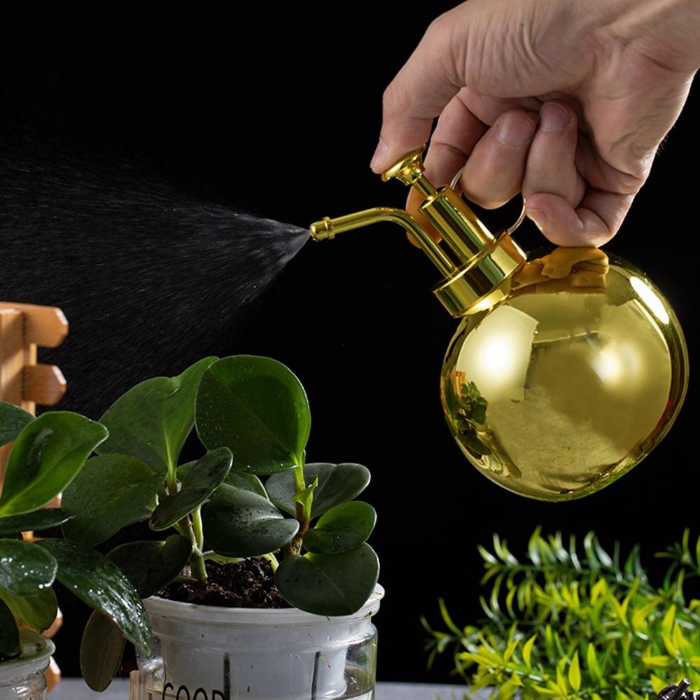 304 Stainless Steel Metal Watering Can 500ml Watering Kettle Gardening Spraying Can  Balcony Plants