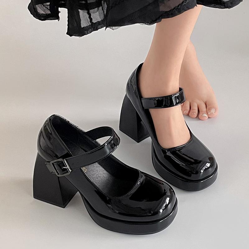 Autumn Platform Thick Heel Women Mary Jane Shoes Fashion Shallow Ladies Outdoor Party Dress Pumps