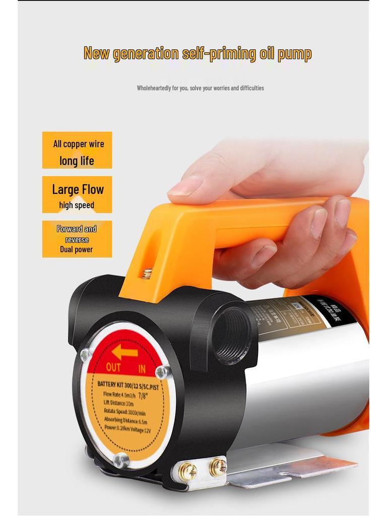 LmLaVa Self-Priming Electric Oil Pump 12V/24V/220V - Diesel & Fuel Extractor