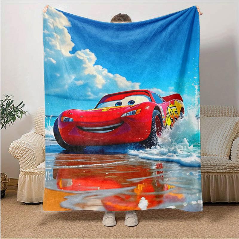 1pc City Lights Adventure Flannel Blanket Soft Warm Throw Blanket for Bedroom Living Room Bed Travel Camping Picnic Gift. M730065