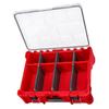 48-22-8432 Milwaukee Packout Deep Organizer, 50 Lb Weight Capacity, IP65 Rated Protection, Reinforced Hinges, 6 Dividers, 3 Large and 3 Small.