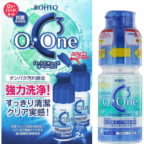 Rohto Contact Care Rohto C Cube O2-One Oxygen Permeable Hard (O2 Lens) / Hard Contact Lens Only Strong Enzyme Cleaning Preservation Solution (120ml X