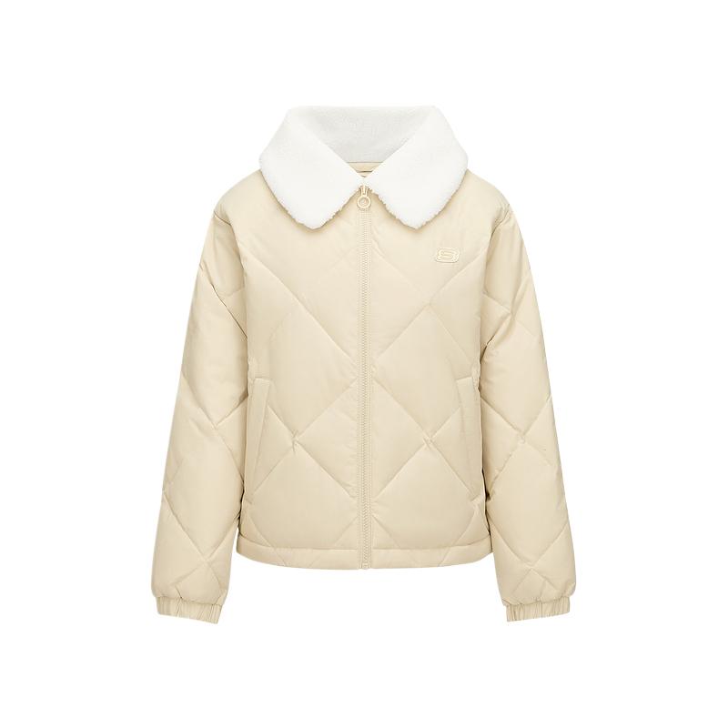 Skechers Sports Alliance Series Comfortable Versatile Fashionable Skin-Friendly Woven Short Down Jacket Women outerwear L424W051-03L0 L