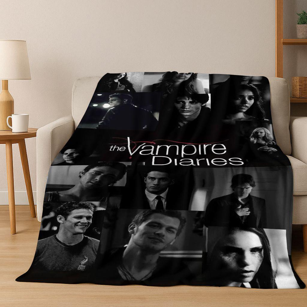 26 Stil The Vampire Diaries Damon Salvatore Flanelldecke, Warme und Gemütliche Weiche Überwurfdecke für Zuhause Schlafzimmer Bett Sofa Abdeckung