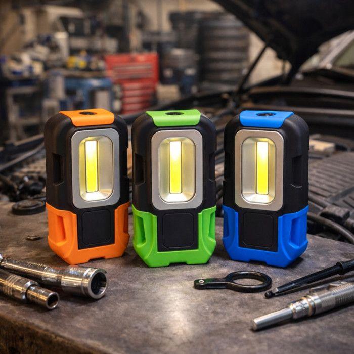 Lot de 2 Lampes LED Orientables et Magnétiques avec Crochet de Suspension – Éclairage Portable, Accroche, Couleur Aléatoire