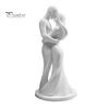 Minimalist Couple Statue 3D Printed Black & White Hugging Statue, Modern Sculpture with Abstract Embrace Dust Wipe Figurine Form, Romantic Desk Decor
