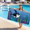 Customizable Quick-Dry Microfiber Beach Towel - Printed Design, Water-Absorbent, Ideal for Swimming