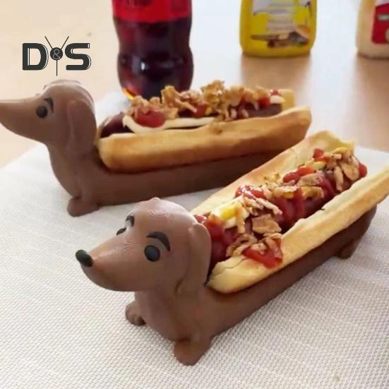 Bandeja para Dachshund em forma de cachorrinho fofo Cachorro-quente Sushi Prato de servir Lanche Prato de servir Comida cozida Prato Presentes para amantes de Dachshund