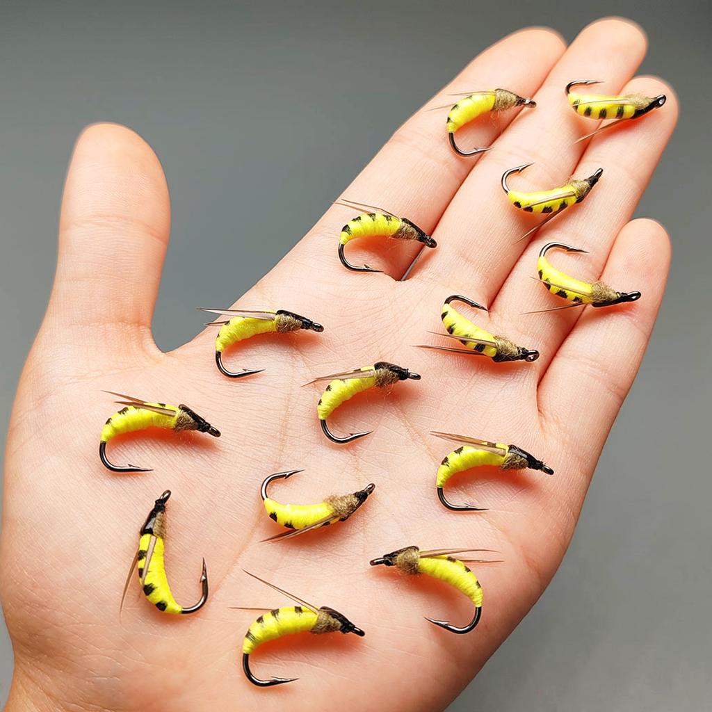 Fly Fishing Flies 2 Box Bundle(Total 18Pcs Flies)-Flies Wet Flies Artificial Nymph Bait for Fishing Trout/Bass Artificial Bait