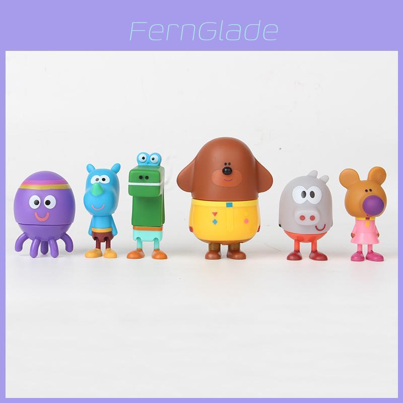 Delightful Hey Duggee 6-piece Action Figure Toy Set With Badge Perfect For Kids Xmas