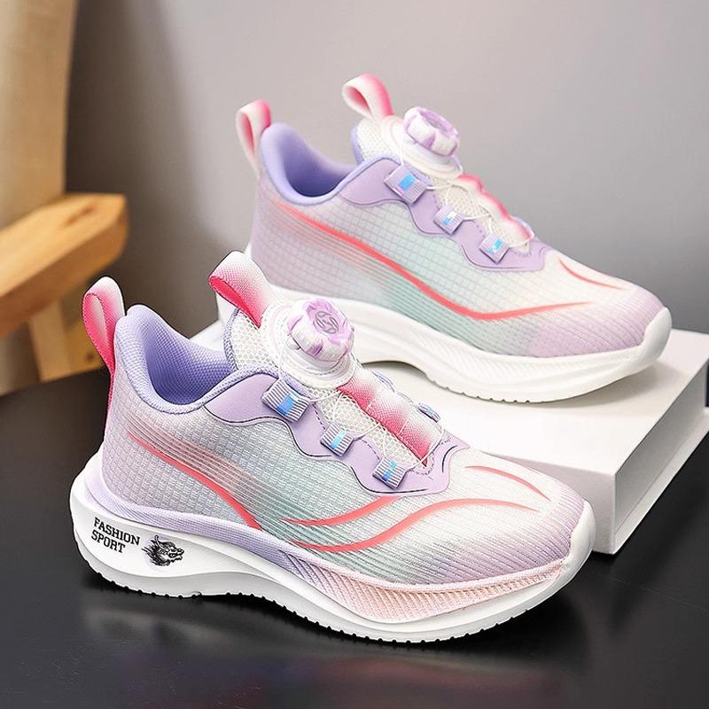Girls' Sports Shoes New Autumn Shock-absorbing Running Shoes Children's Shoes Girls Soft-soled Lightweight Running Shoes Spring and Autumn