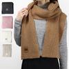 UGG W CHUNKY RIB KNIT SCARF Women's Chunky Rib Knit Scarf, Size 20166 (Black) [Parallel Import]