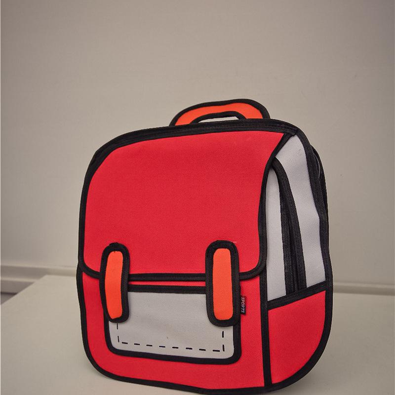 

Research school bag custom Nezha schoolbag LOGO backpack 3D two-dimensional middle school student comic backpack animation schoolbag He is a size 16. красный