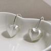 BF CLUB 925 Silver Heart Hoop Earrings For Women Girl Sexy Fashion Trendy Jewelry Gift Party Wedding Pendientes Mujer