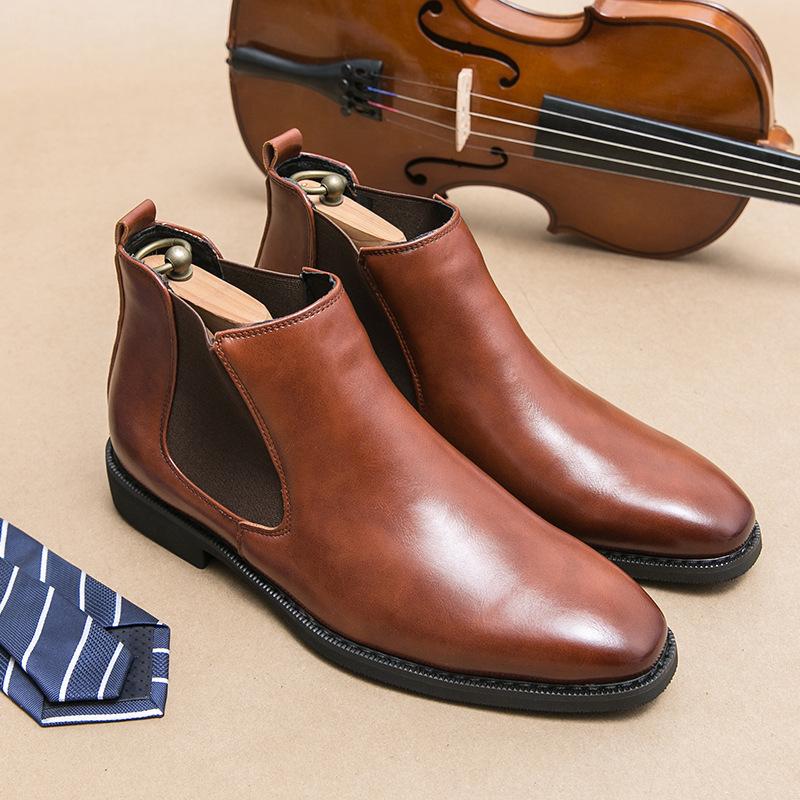 Men's Retro Chelsea Boots - Polished, Fashionable, Large Size Ankle Boots