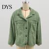 Trendy Women Outerwear Winter Jacket with Double Pockets Thick Fleece Button Closure Cardigan Coat Long Sleeves Warm Windproof Heat Retention Outdoor