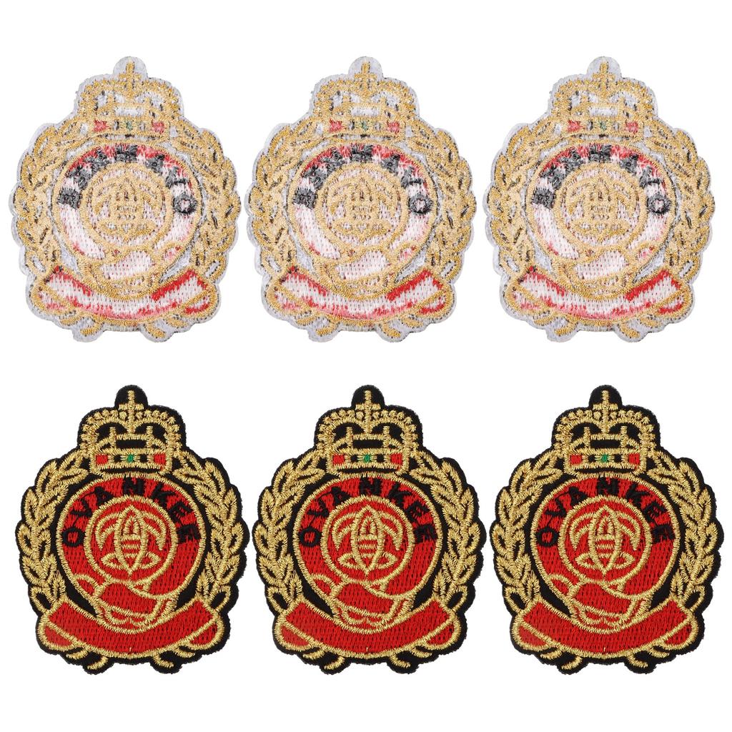 6 stuks Patches Modieuze Badge Stijl Stof Sticker DIY Accessoires voor Hoeden Rugzakken