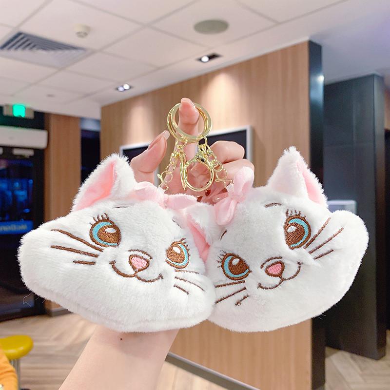 Entzückliches Maria Plüsch-Münzmäppchen Charmantes Katzen-Schlüsselanhänger Weiche PP-Baumwolle Gefüllt