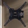 Heavy Duty Steel TV Wall Mount Holder with Adjustable Arm Tilt and Adjust for 26-55inch Flat Panel Displays Black