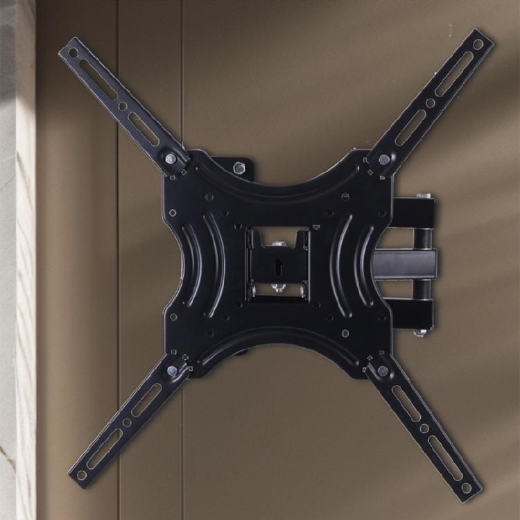 Heavy Duty Steel TV Wall Mount Holder with Adjustable Arm Tilt and Adjust for 26-55inch Flat Panel Displays Black