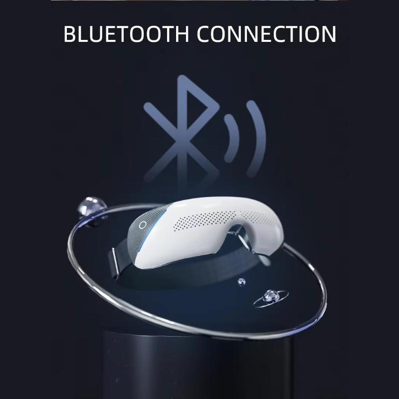 Portable Foldable Visible Intelligence Eye Massager Eye Care Device Smart Airbag Compression Eye Massage Glasses & Bluetooth Music for Improve Sleep