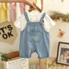 Baby Boy Solid Denim Overalls Child Jean Pants Infant Jumpsuit Children's Clothing Kids Overalls Autumn Girls Outfits
