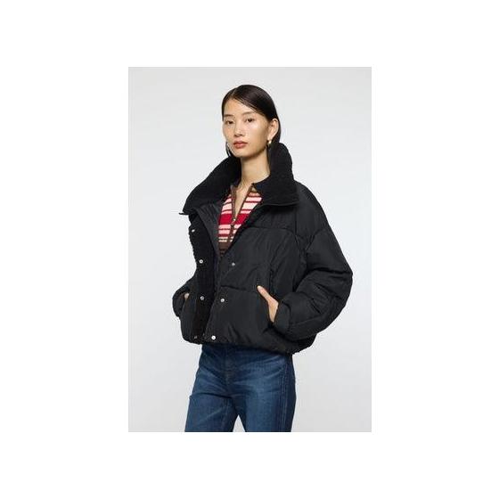 STAND COLLAR PUFFER jacket BLK